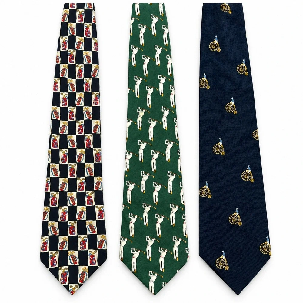 Polo Ralph Lauren Marks & Spencer Ruffler Ties Mens OS Multi Excellent Golf Set3